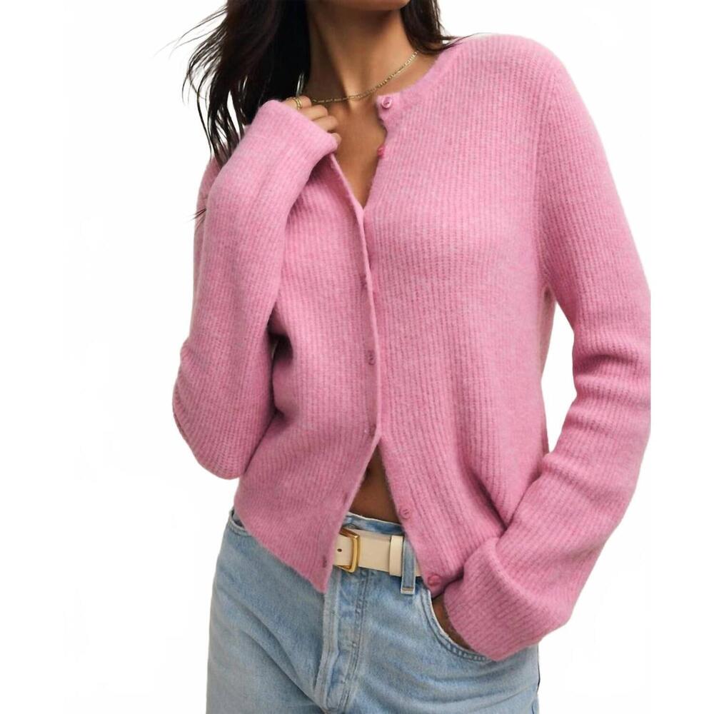 NEW Z SUPPLY medina cozy rib cardigan in pink crush - Picture 3 of 7
